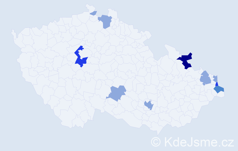 Příjmení: 'Gašová', počet výskytů 34 v celé ČR