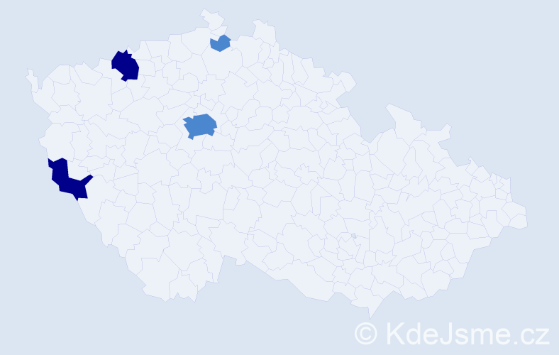 Příjmení: 'Dyrová', počet výskytů 8 v celé ČR
