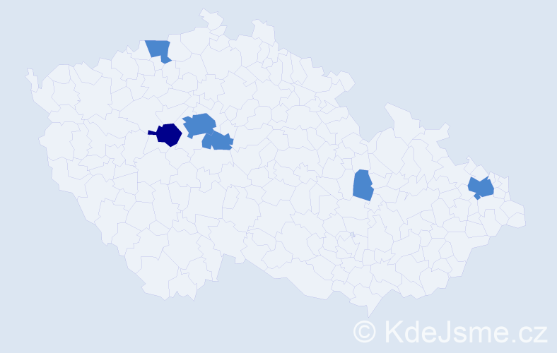 Příjmení: 'Nemes', počet výskytů 8 v celé ČR