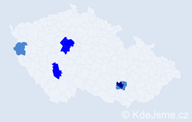 Příjmení: 'Karpa', počet výskytů 11 v celé ČR