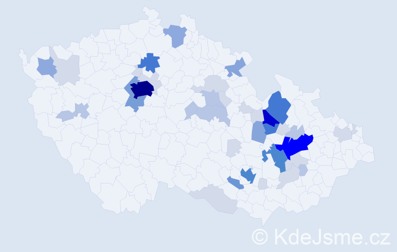 Příjmení: 'Weinlich', počet výskytů 142 v celé ČR