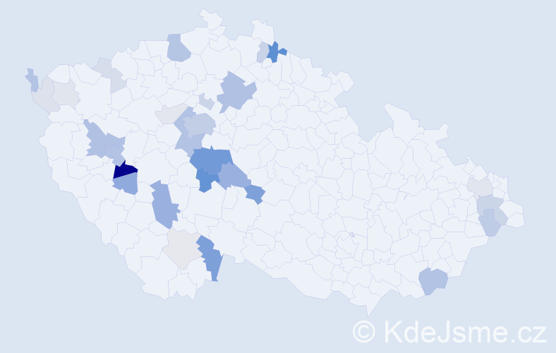 Příjmení: 'Cigler', počet výskytů 103 v celé ČR