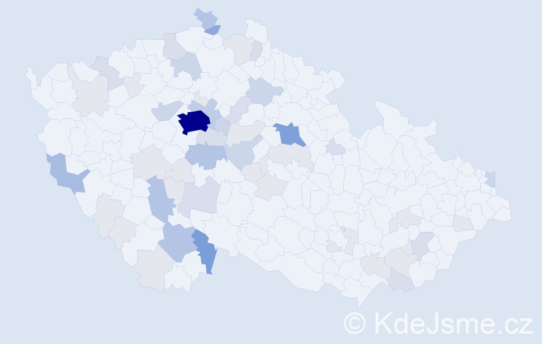 Příjmení: 'Doktorová', počet výskytů 158 v celé ČR