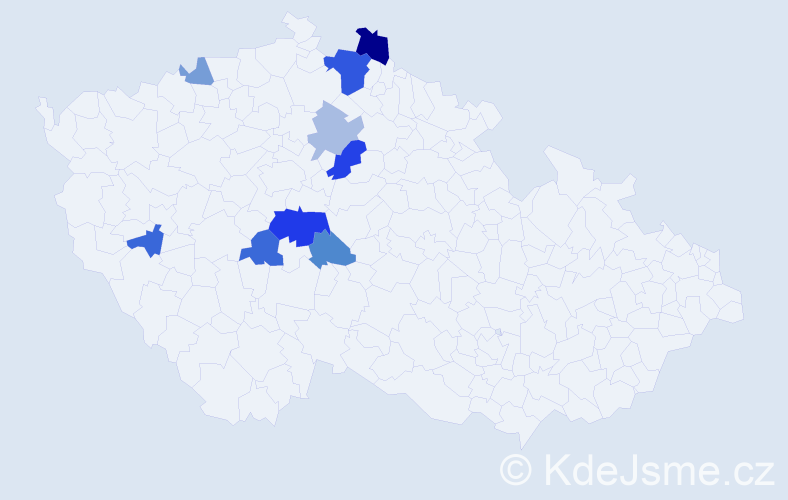 Příjmení: 'Kiporová', počet výskytů 17 v celé ČR