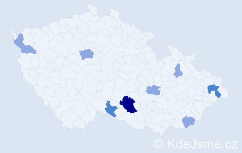 Příjmení: 'Lanczová', počet výskytů 22 v celé ČR