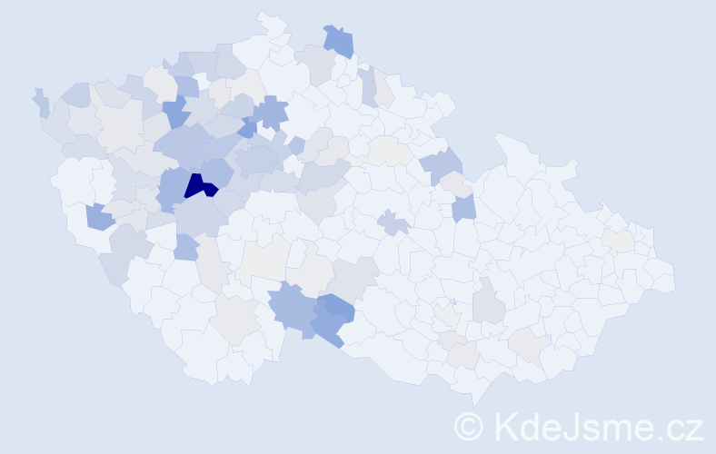 Příjmení: 'Srp', počet výskytů 459 v celé ČR
