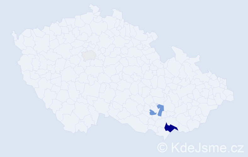 Příjmení: 'Medusová', počet výskytů 9 v celé ČR