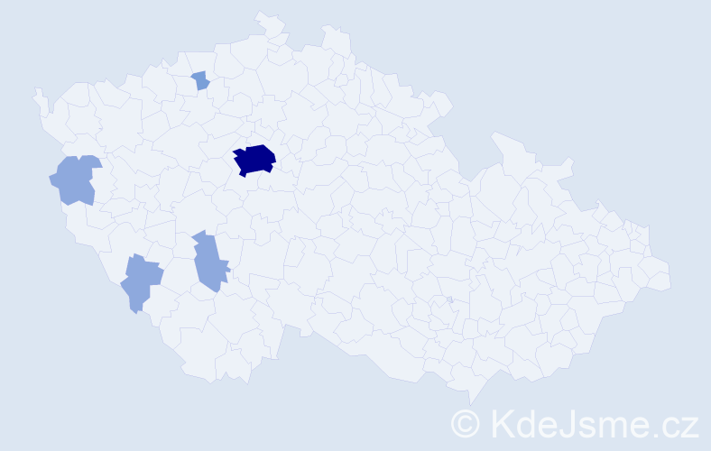 Příjmení: 'Quast', počet výskytů 12 v celé ČR