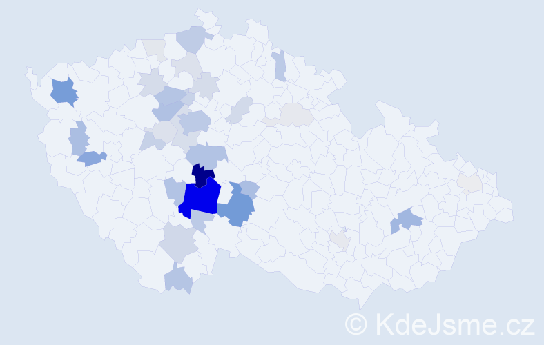 Příjmení: 'Sekal', počet výskytů 118 v celé ČR