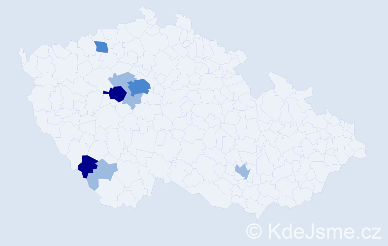 Příjmení: 'Turinková', počet výskytů 16 v celé ČR