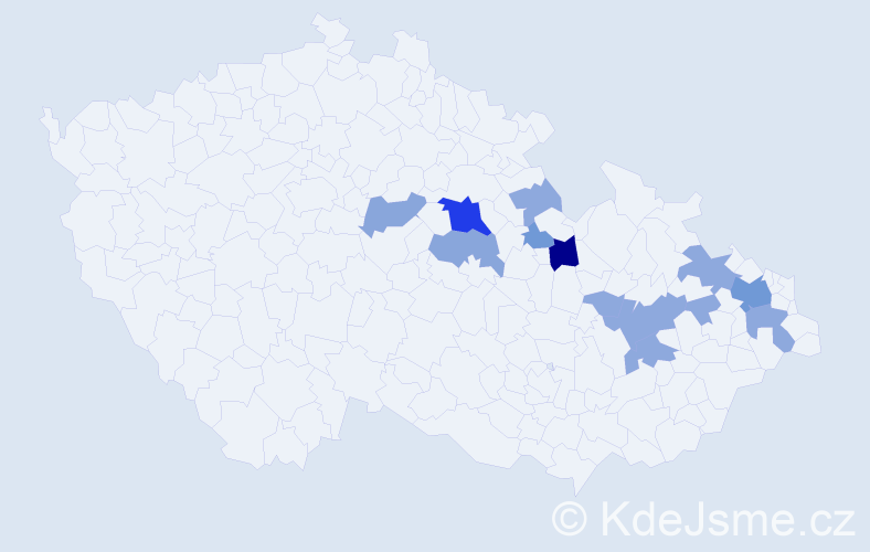 Příjmení: 'Netek', počet výskytů 32 v celé ČR