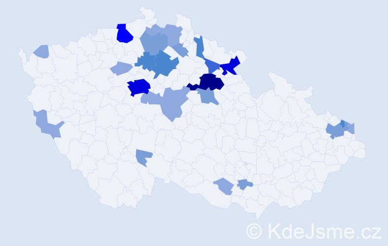 Příjmení: 'Višňáková', počet výskytů 64 v celé ČR