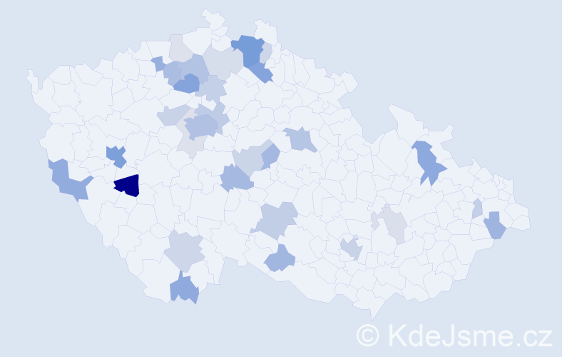 Příjmení: 'Soroka', počet výskytů 84 v celé ČR