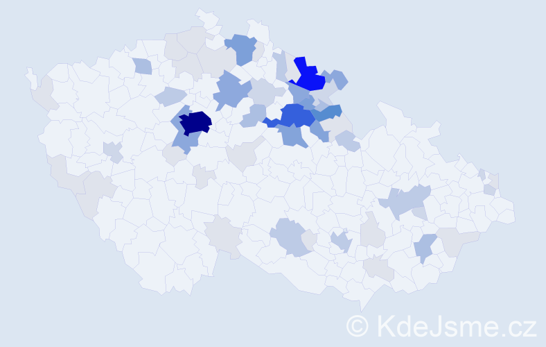 Příjmení: 'Potoček', počet výskytů 199 v celé ČR