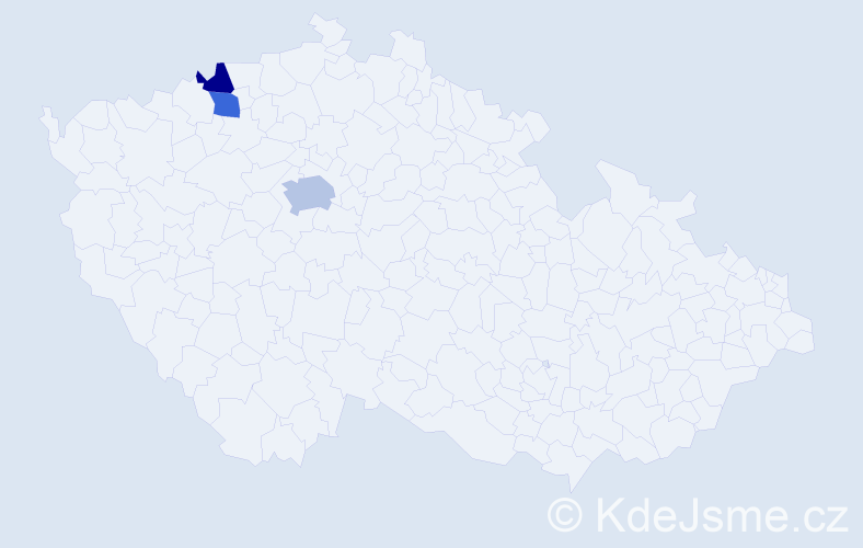 Příjmení: 'Barníková', počet výskytů 4 v celé ČR