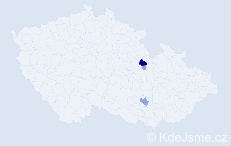 Příjmení: 'Nemšáková', počet výskytů 17 v celé ČR