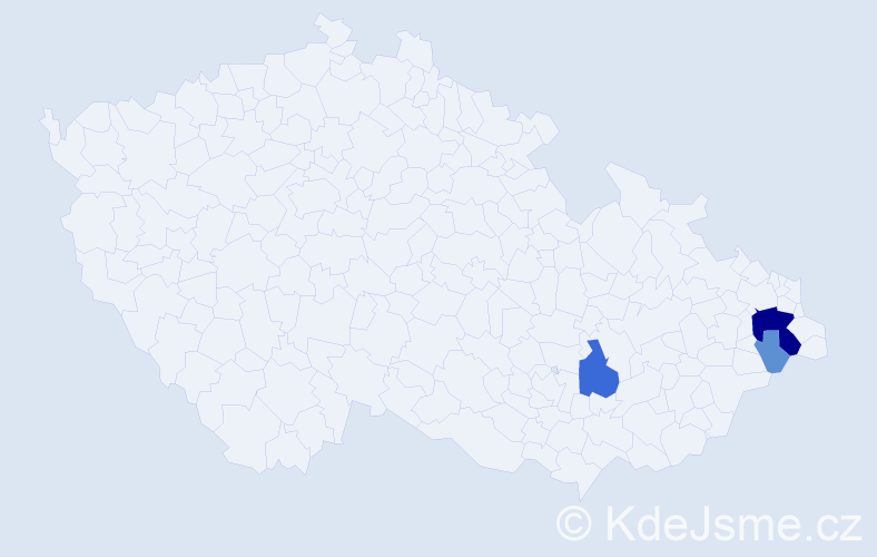Příjmení: 'Gorgošová', počet výskytů 13 v celé ČR