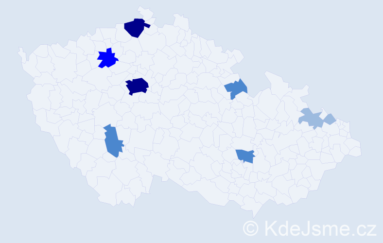 Příjmení: 'Grobárová', počet výskytů 19 v celé ČR
