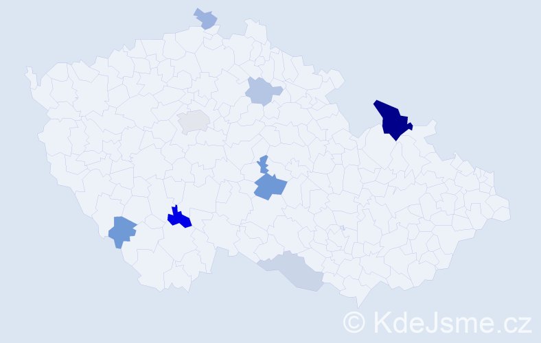 Příjmení: 'Reinold', počet výskytů 19 v celé ČR