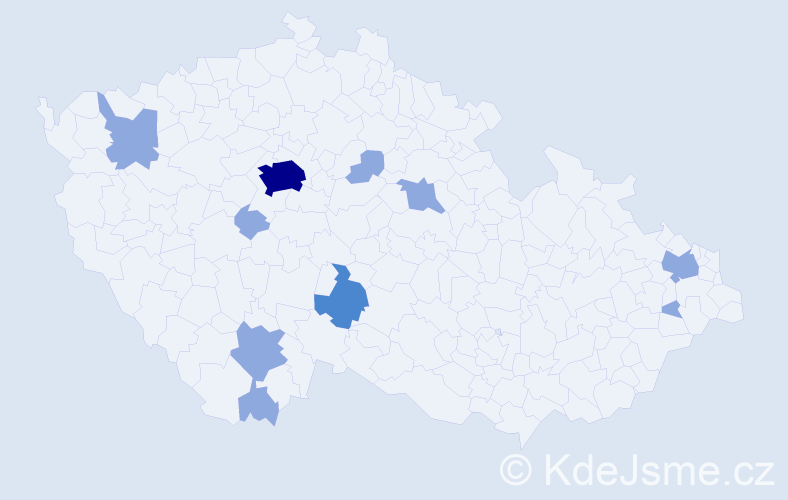 Příjmení: 'Abramov', počet výskytů 18 v celé ČR