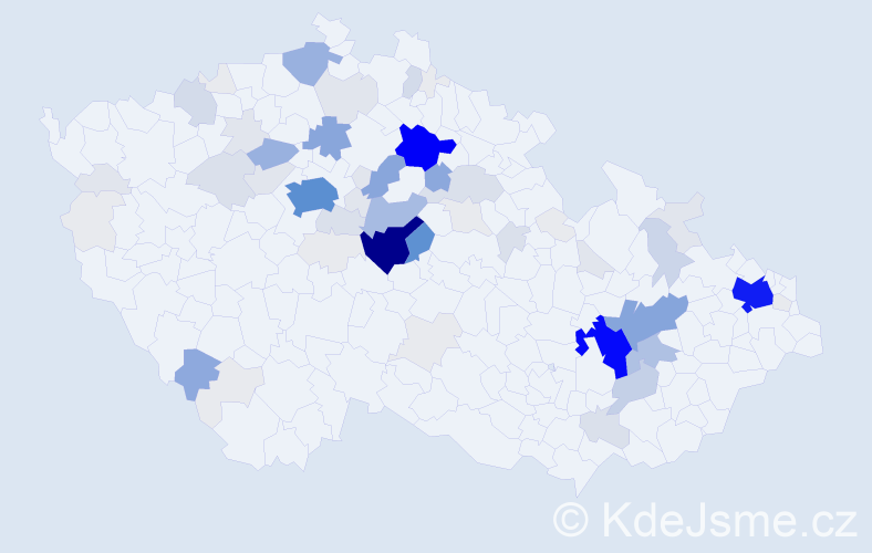 Příjmení: 'Čureja', počet výskytů 458 v celé ČR