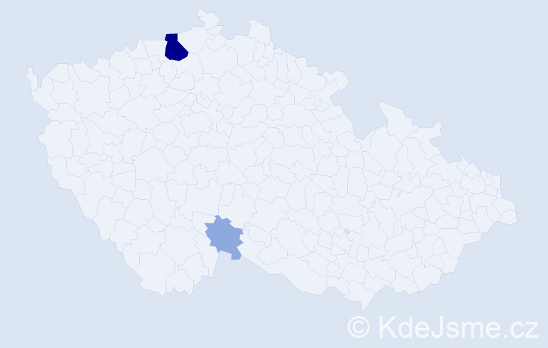 Příjmení: 'Kalamenová', počet výskytů 8 v celé ČR