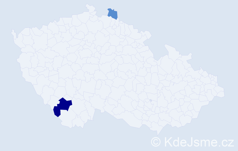 Příjmení: 'Montalvo', počet výskytů 4 v celé ČR
