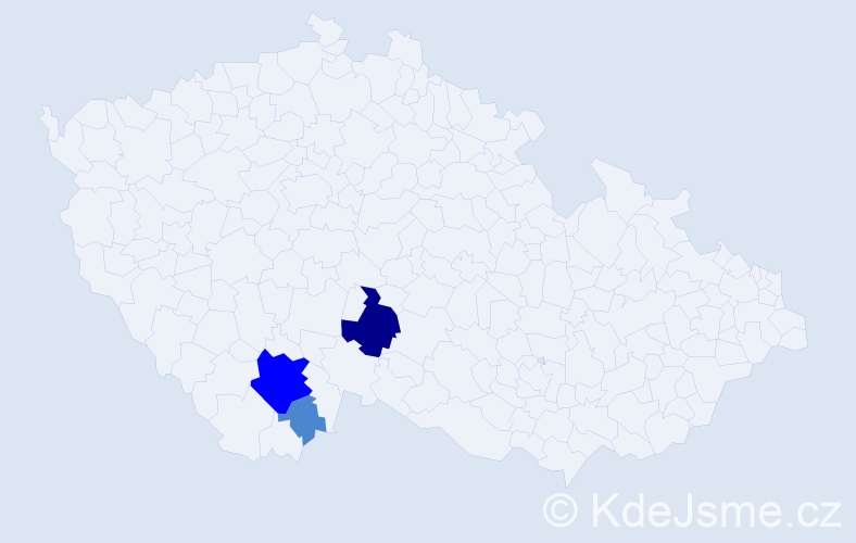Příjmení: 'Chmeňa', počet výskytů 6 v celé ČR