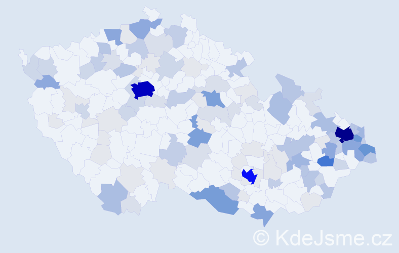Příjmení: 'Hermannová', počet výskytů 466 v celé ČR
