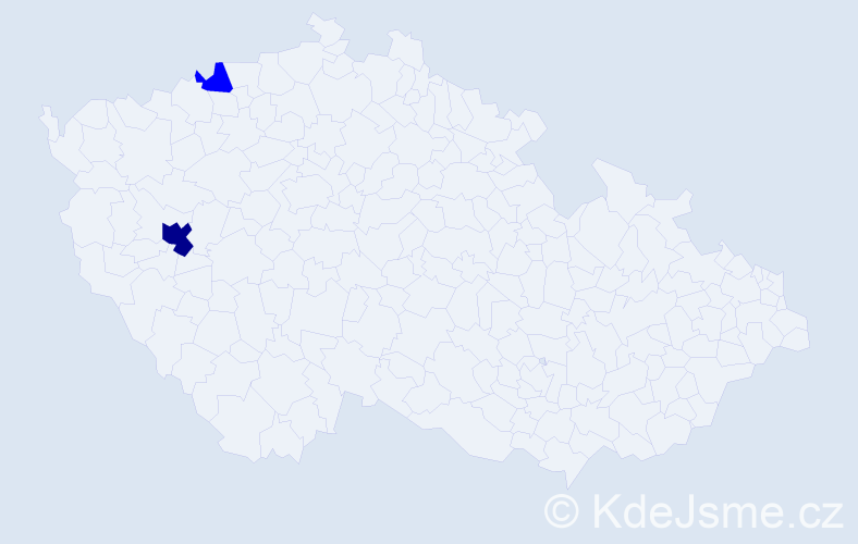 Příjmení: 'Lapák', počet výskytů 5 v celé ČR