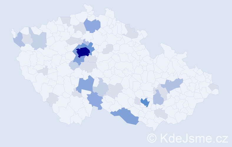 Příjmení: 'Hodinková', počet výskytů 101 v celé ČR