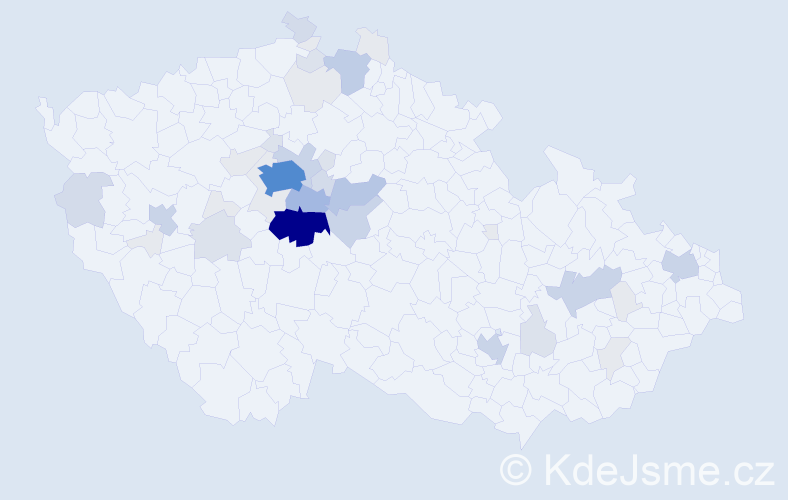 Příjmení: 'Breburdová', počet výskytů 147 v celé ČR