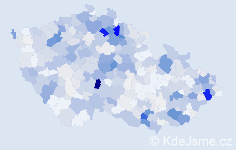 Příjmení: 'Zajícová', počet výskytů 2323 v celé ČR