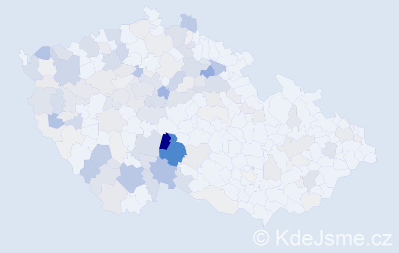 Příjmení: 'Plášilová', počet výskytů 439 v celé ČR