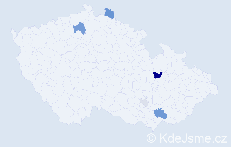 Příjmení: 'Klekerová', počet výskytů 8 v celé ČR