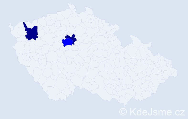 Příjmení: 'Malytskyy', počet výskytů 5 v celé ČR