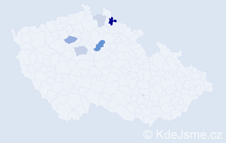 Příjmení: 'Mattern', počet výskytů 15 v celé ČR