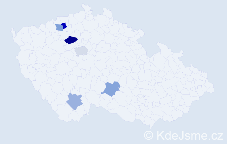 Příjmení: 'Enická', počet výskytů 8 v celé ČR