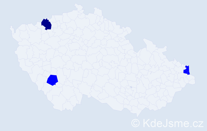 Příjmení: 'Psar', počet výskytů 6 v celé ČR