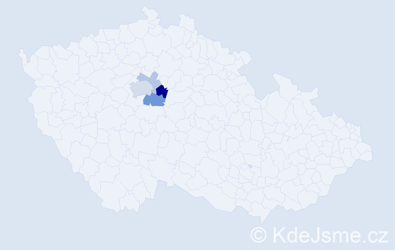 Příjmení: 'Gronwaldt', počet výskytů 9 v celé ČR