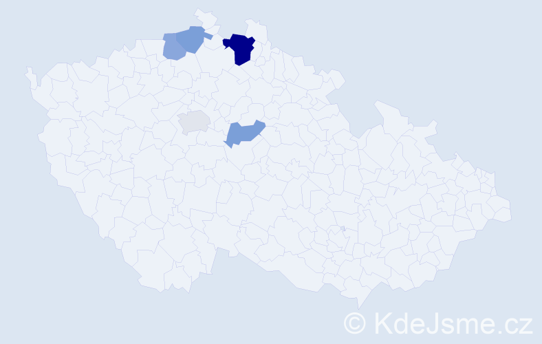 Příjmení: 'Bělohorská', počet výskytů 9 v celé ČR