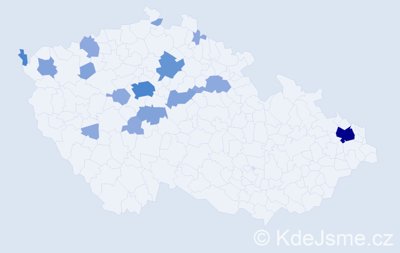 Příjmení: 'Anyalai', počet výskytů 35 v celé ČR