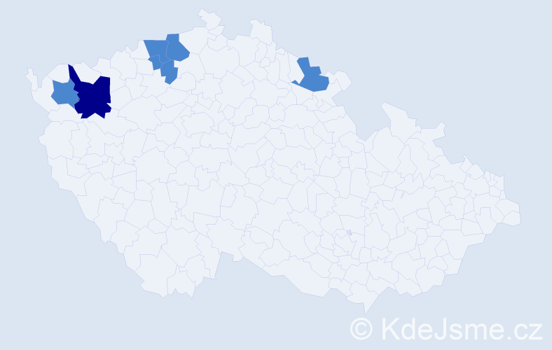 Příjmení: 'Ilkivová', počet výskytů 9 v celé ČR