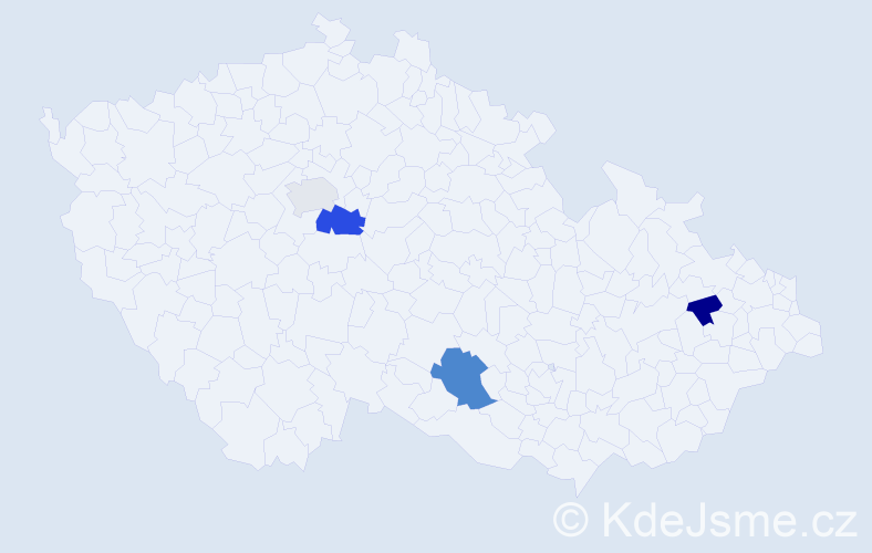 Příjmení: 'Máhrová', počet výskytů 6 v celé ČR