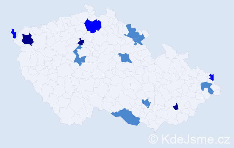 Příjmení: 'Madaras', počet výskytů 22 v celé ČR