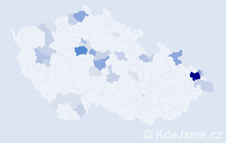 Příjmení: 'Dobřanský', počet výskytů 105 v celé ČR