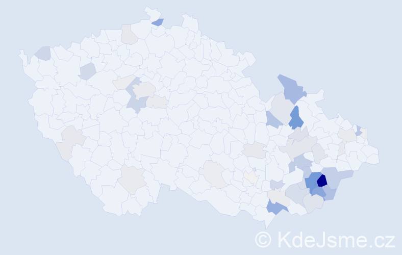 Příjmení: 'Elšík', počet výskytů 149 v celé ČR