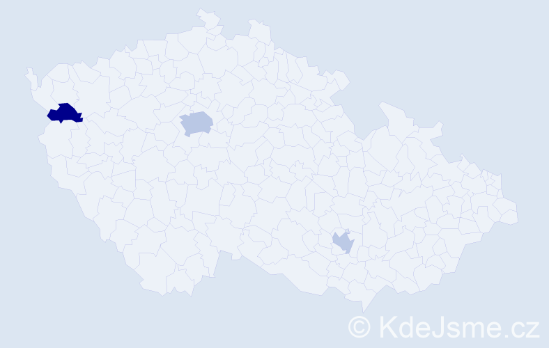 Příjmení: 'Salameh', počet výskytů 5 v celé ČR