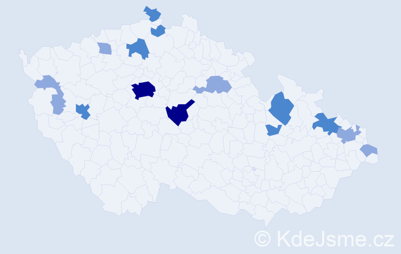Příjmení: 'Furka', počet výskytů 31 v celé ČR