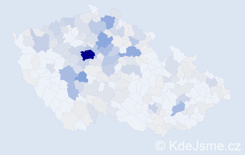 Příjmení: 'Holan', počet výskytů 797 v celé ČR